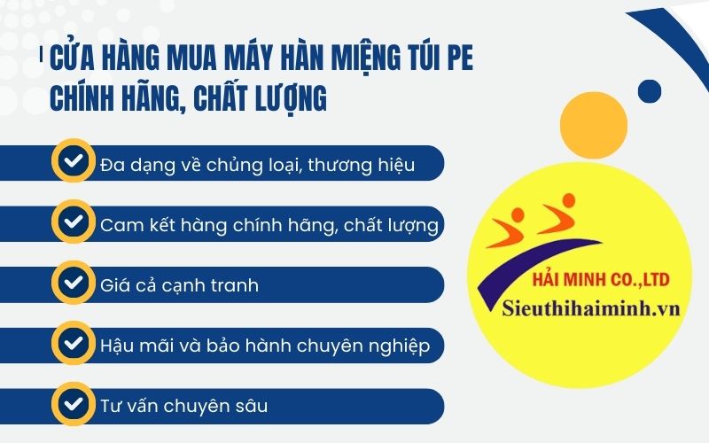 Cửa hàng mua máy hàn miệng túi PE chính hãng, chất lượng
