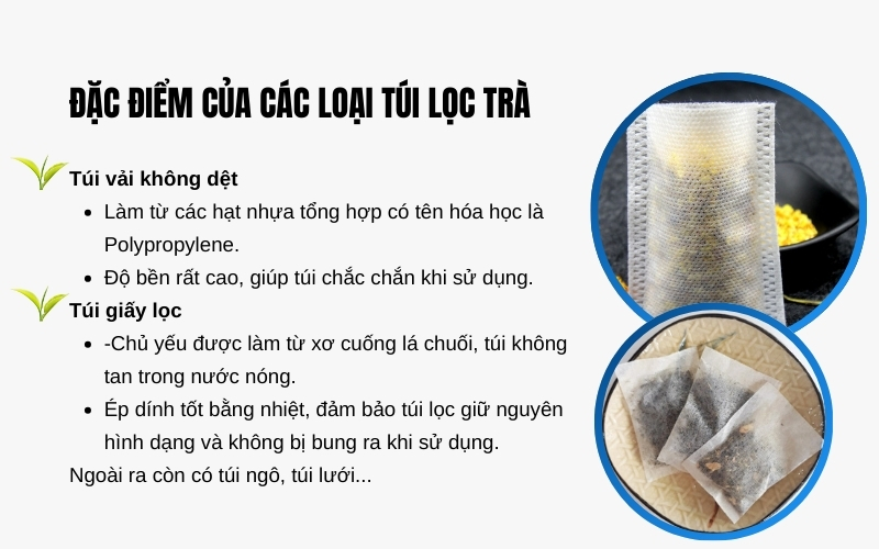 Đặc điểm của các loại túi lọc trà