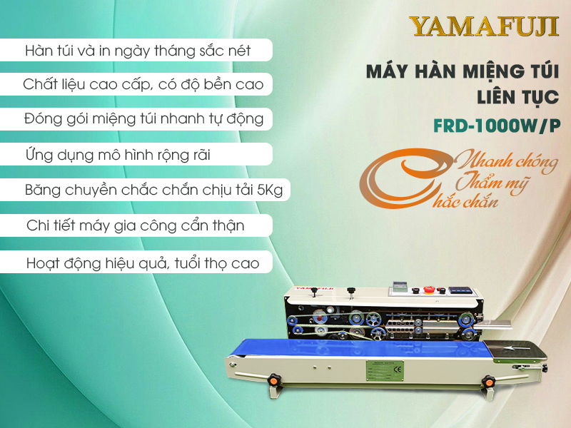 Đặc điểm nổi bật của máy hàn miệng túi Yamafuji FRD-1000W/P