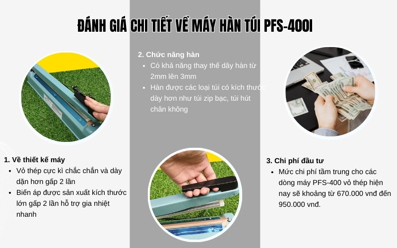 Đánh giá chi tiết về máy hàn túi PFS-400I
