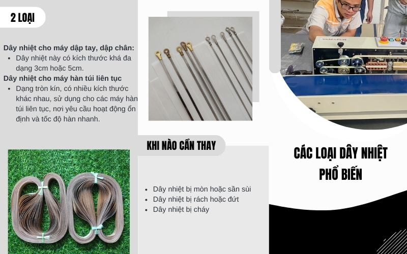 Dây nhiệt máy hàn miệng túi