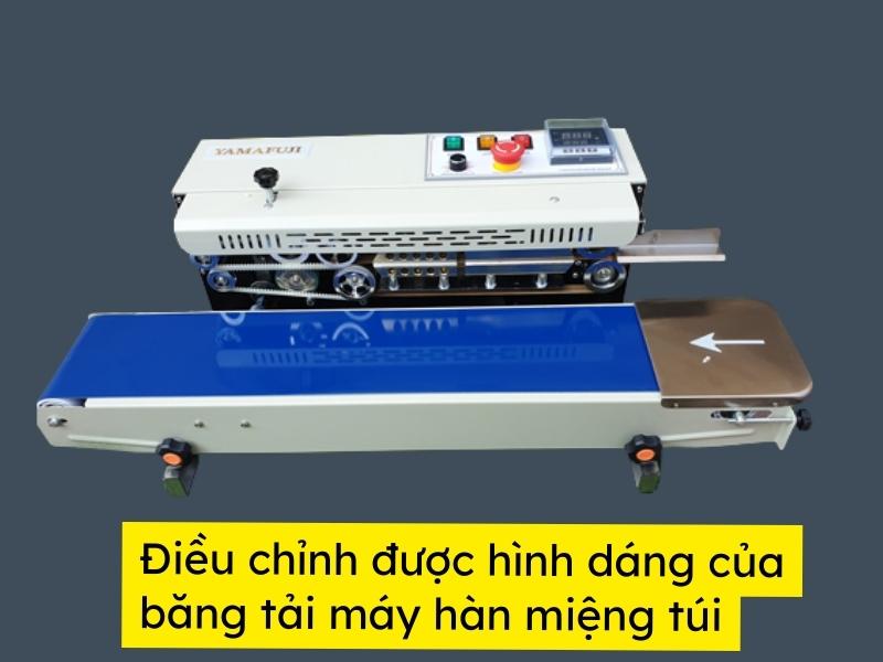 Điều chỉnh được hình dáng của băng tải máy hàn miệng túi