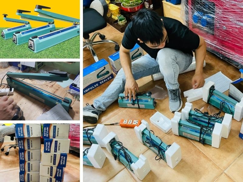 Giá máy hàn miệng túi dập tay Hải Minh