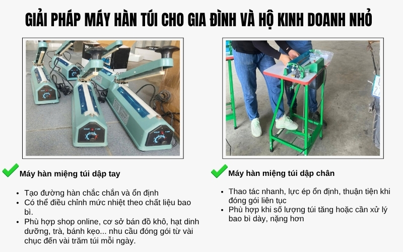 Giải pháp máy hàn túi cho gia đình và hộ kinh doanh nhỏ
