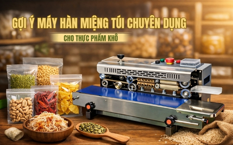 Gợi ý máy hàn miệng túi chuyên dụng cho thực phẩm khô