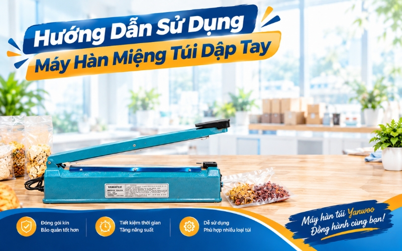 Hướng Dẫn Sử Dụng Máy Hàn Miệng Túi Dập Tay Chi Tiết Nhất