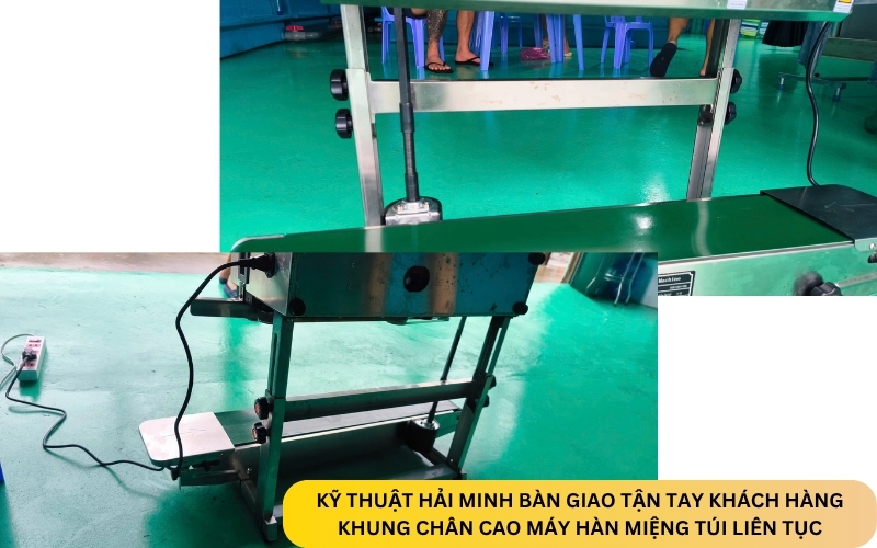 Khung chân cao máy hàn miệng túi liên tục
