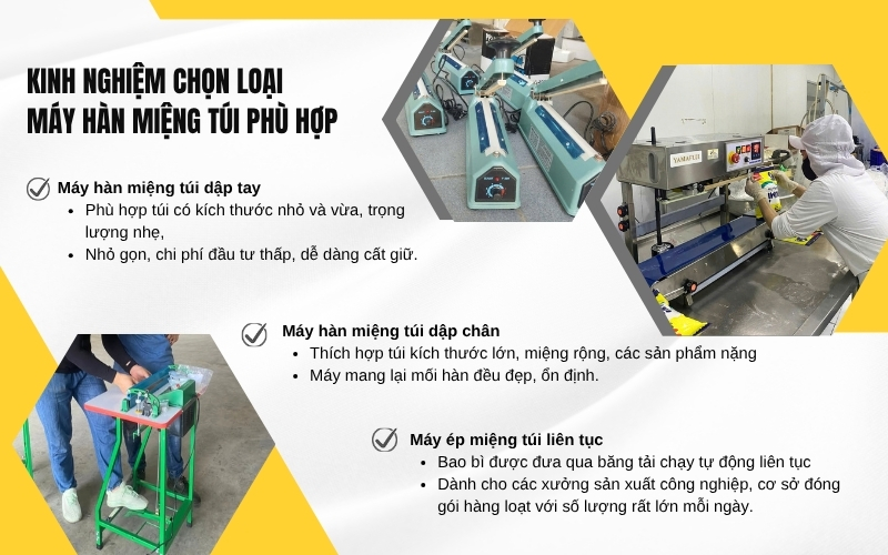 Kinh nghiệm chọn loại máy hàn miệng túi phù hợp