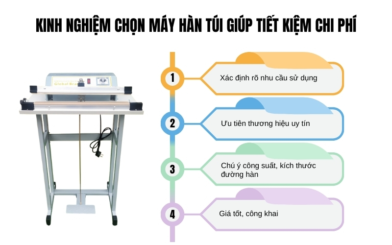 Kinh nghiệm chọn máy hàn túi giúp tiết kiệm chi phí
