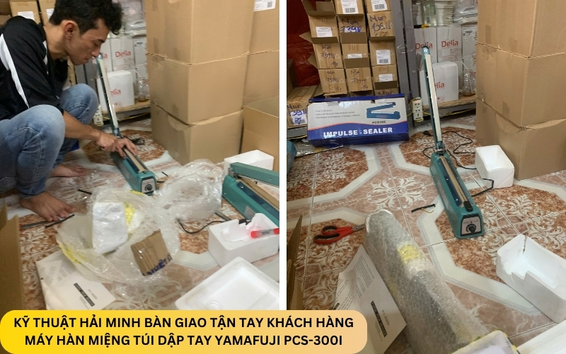 Máy hàn miệng túi dập tay Yamafuji PCS-300I