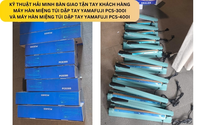 Kỹ thuật Hải Minh bàn giao Máy hàn miệng túi dập tay Yamafuji PCS-400I
