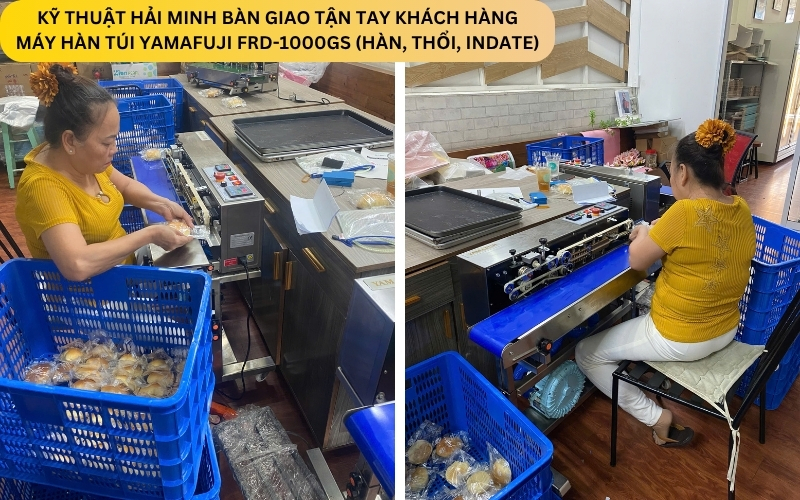 Kỹ thuật Hải Minh bàn giao Máy hàn túi Yamafuji FRD-1000GS (hàn, thổi, indate)
