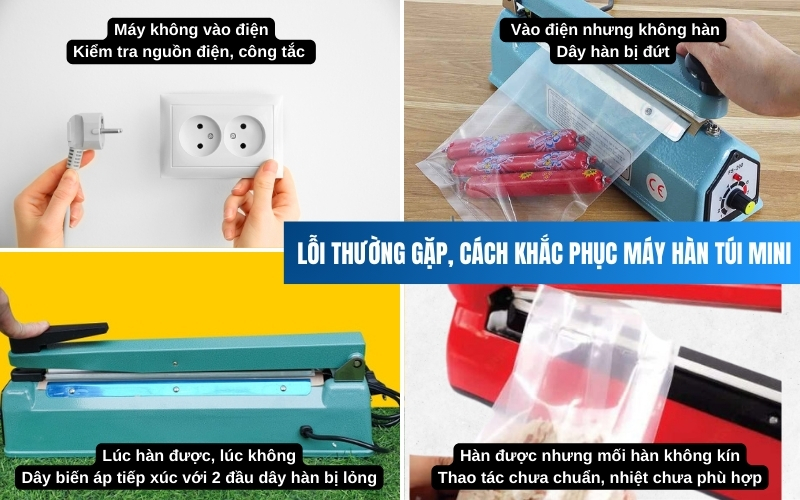 Lỗi thường gặp và cách khắc phục máy hàn túi mini