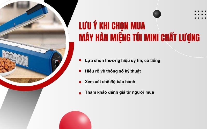 Lưu ý khi chọn mua máy hàn miệng túi mini chất lượng