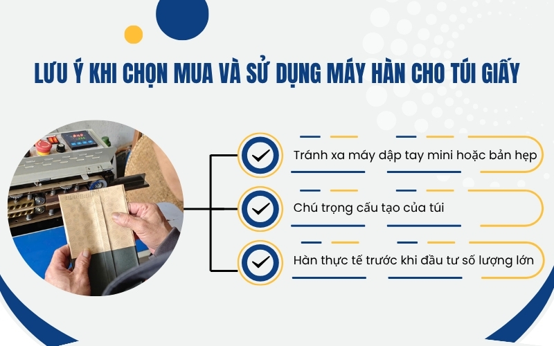 Lưu ý khi chọn mua và sử dụng máy hàn cho túi giấy