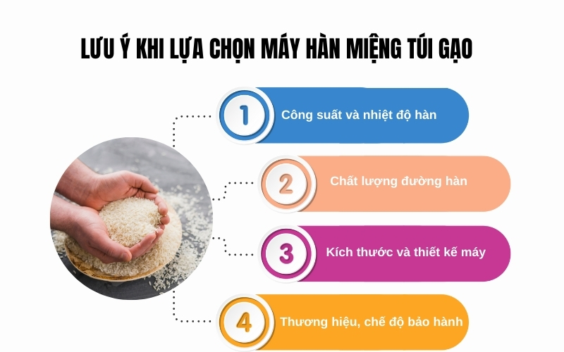 Lưu ý khi lựa chọn máy hàn miệng túi gạo