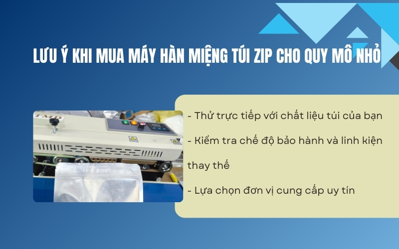 Lưu ý khi mua máy hàn miệng túi zip cho quy mô nhỏ