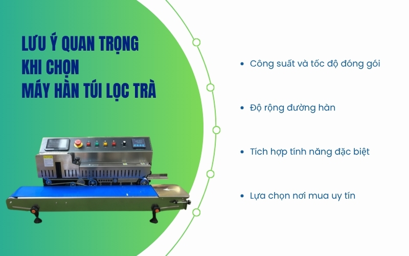 Lưu ý quan trọng khi chọn máy hàn túi lọc trà