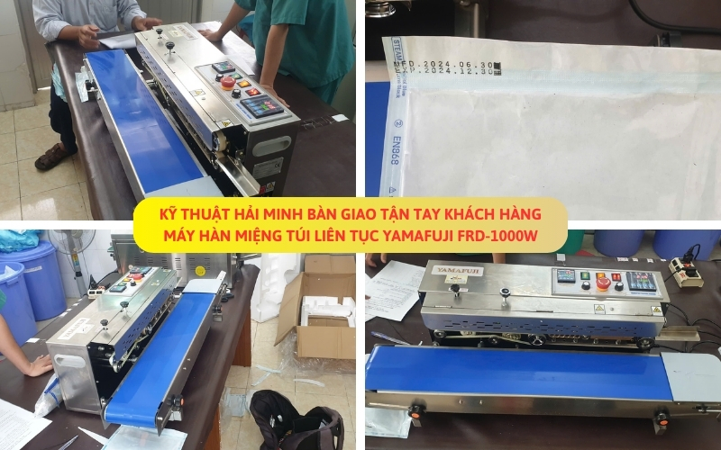 Máy hàn miệng túi liên tục Yamafuji FRD-1000W