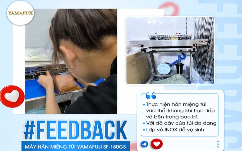 Máy dán túi liên tục thổi khí Yamafuji SF-150GS