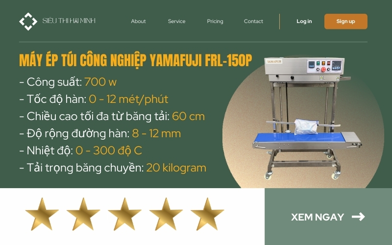 Máy ép túi công nghiệp Yamafuji FRL-150P