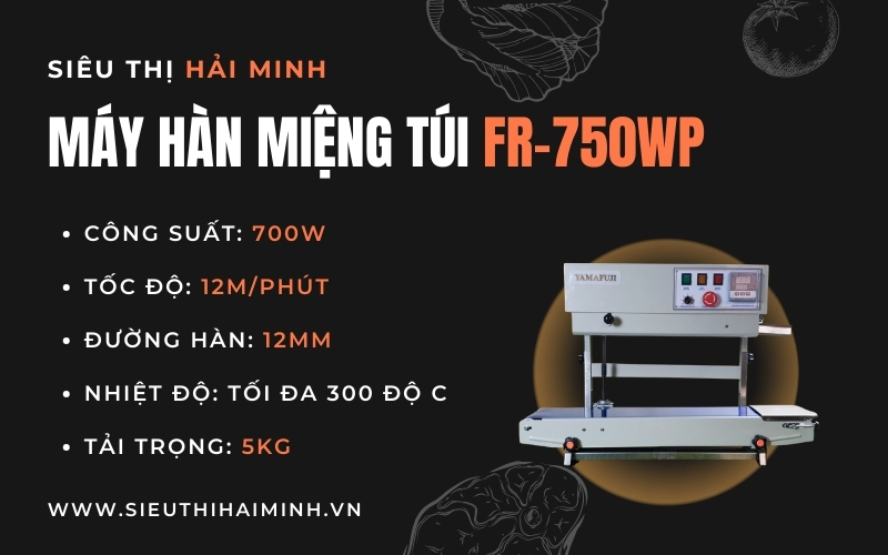 Thông tin chi tiết máy dán túi FRD-750WP