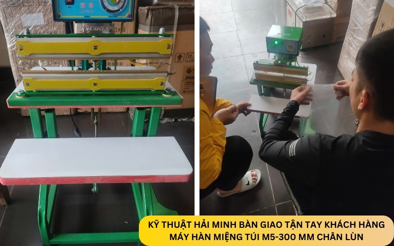 Máy hàn miệng túi M5-300 mm chân lùn