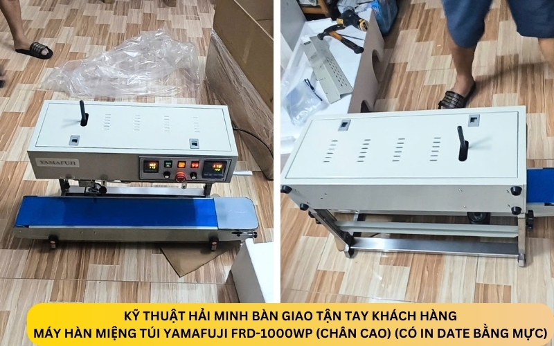 Máy hàn miệng túi Yamafuji FRD-1000WP (chân cao) (có in date bằng mực)