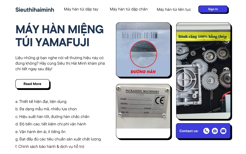 Máy hàn miệng túi Yamafuji – Chất lượng hàng đầu