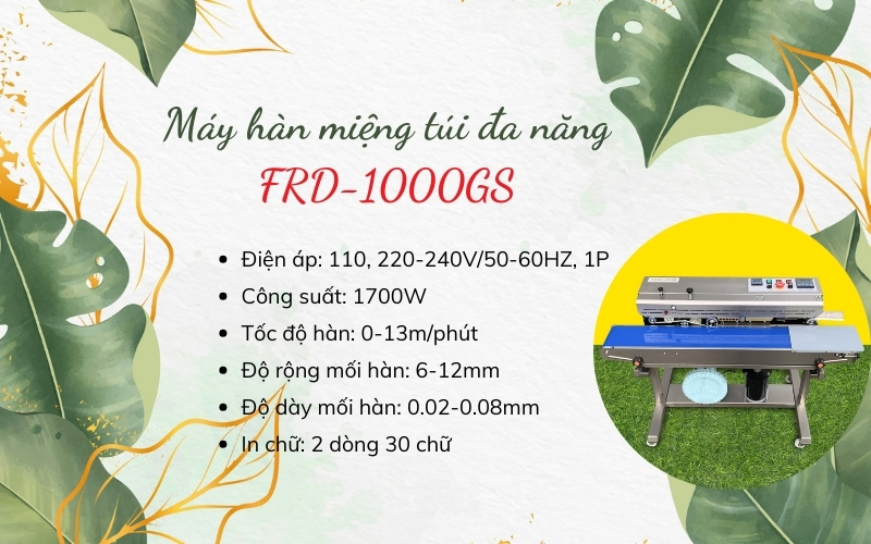  Máy hàn miệng túi đa năng FRD-1000GS