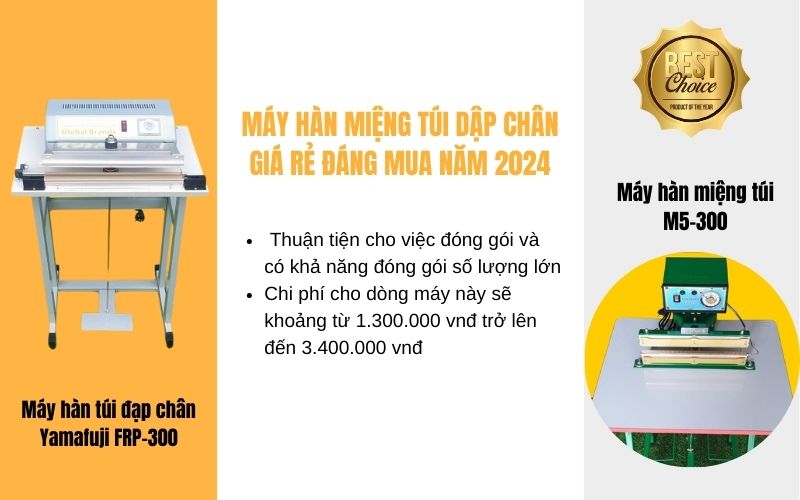 Máy hàn miệng túi dập chân giá rẻ đáng mua 2024