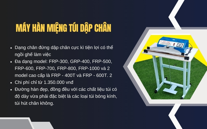 Máy hàn miệng túi dập chân