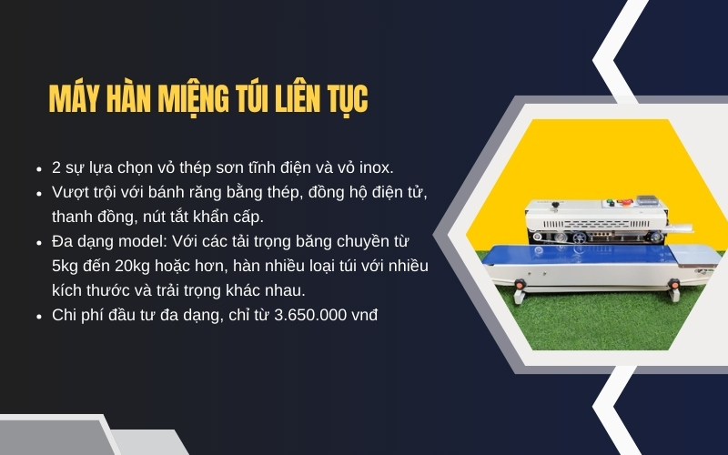 Máy hàn miệng túi liên tục