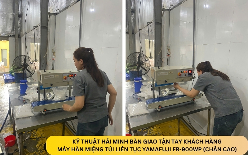 Máy hàn miệng túi liên tục Yamafuji FR-900WP (chân cao)