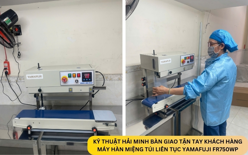 Máy hàn miệng túi liên tục Yamafuji FR750WP