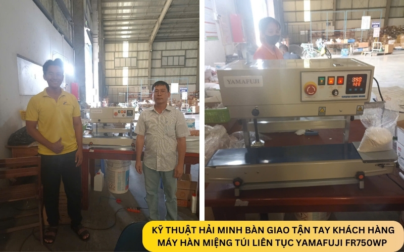 Máy hàn miệng túi liên tục Yamafuji FR750WP (chân cao)