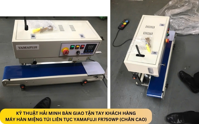 Máy hàn miệng túi liên tục Yamafuji FR750WP (chân cao)
