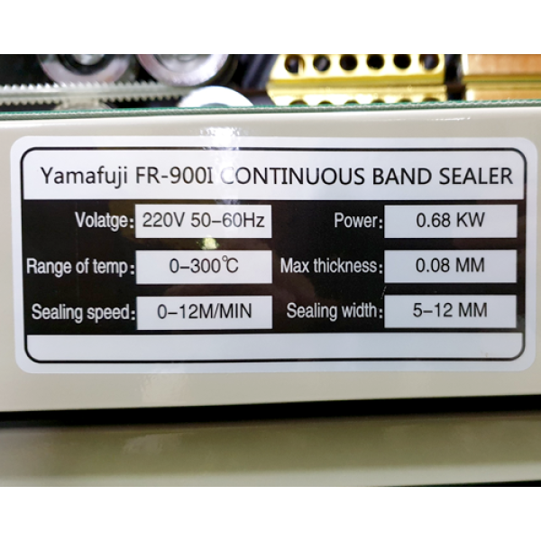 Photo - Máy hàn miệng túi liên tục Yamafuji FR900I (Motor lớn)