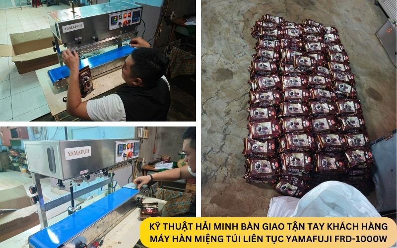 Máy hàn miệng túi liên tục Yamafuji FRD-1000W