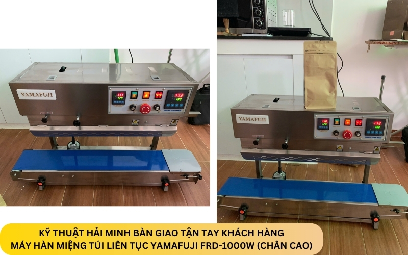 Máy hàn miệng túi liên tục Yamafuji FRD-1000W (chân cao)