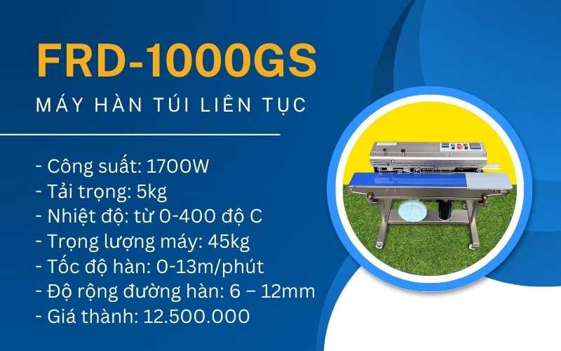Máy hàn túi đa năng FRD-1000GS công suất 1700W