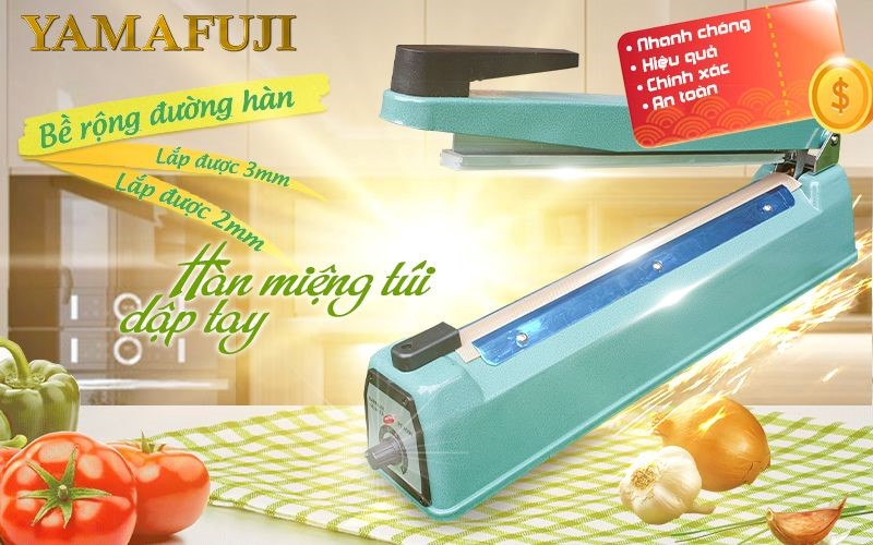 Máy hàn miệng túi PCS-300I kích thước miệng túi tối đa 30cm