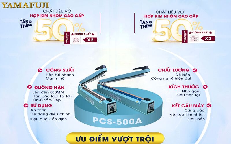 Máy hàn túi dập tay công suất lớn PCS-500A