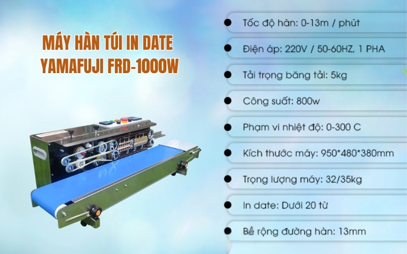 Máy hàn túi in date Yamafuji FRD-1000W