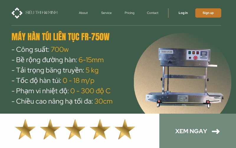 Máy hàn túi liên tục FR-750W