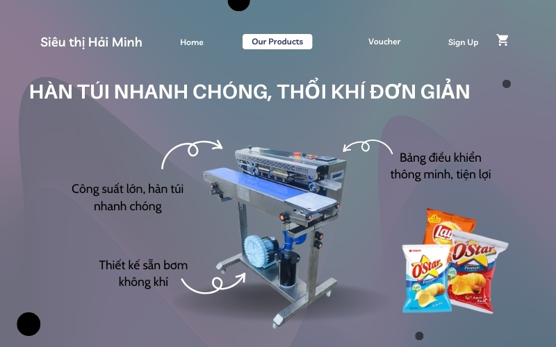 Máy hàn túi SF-150 Hàn túi nhanh chóng, thổi khí đơn giản
