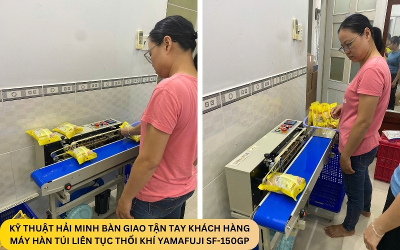 Máy hàn túi liên tục thổi khí Yamafuji SF-150GP