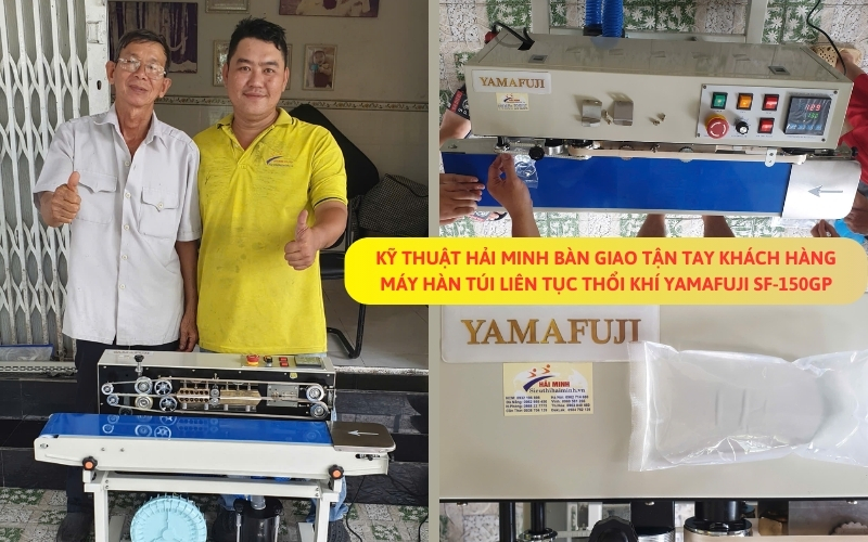Máy hàn túi liên tục thổi khí Yamafuji SF-150GP