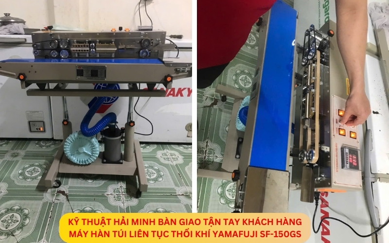 Máy hàn túi liên tục thổi khí Yamafuji SF-150GS