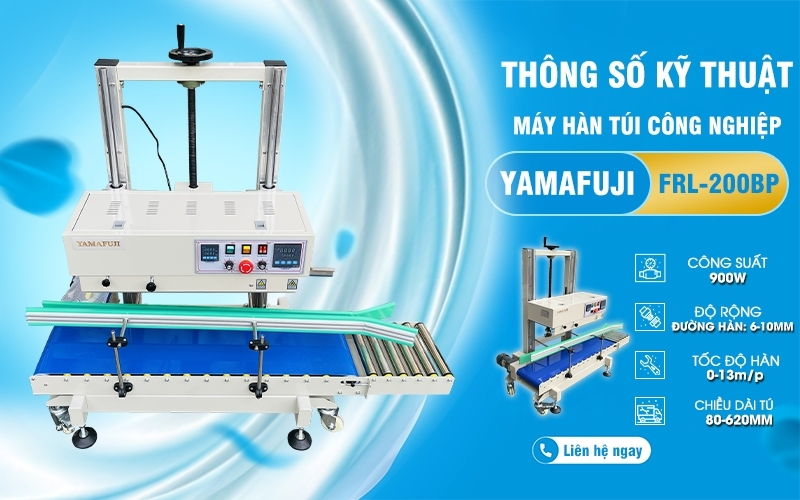 Máy hàn túi thực phẩm công nghiệp Yamafuji FRL-200BP